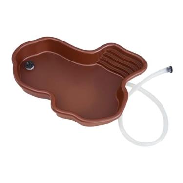 Imagem de Reptile Bathing Pool Bath Amphibians Accessories with Ramp Tortoise Feeder Lizards Habitat for Tortoise Snake, with Hose/6