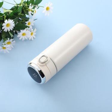 Imagem de Garrafa Termica Aço Inox Trava Vacuum Cup - 420ml Temperatura de Led G