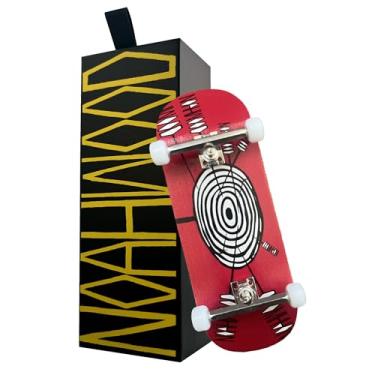 Imagem de NOAHWOOD NW14.0 Fingerboard Complete (Short Nose Short Tail Deck 98x35.5mm 5-Layer Color Maple Pro concave Design Mini Skateboard Deck) +Pro 36mm Hex Silvery Truck + White Wheel (Target)