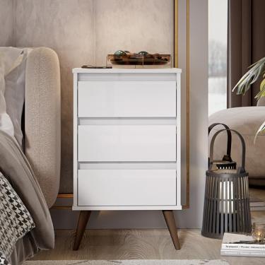 Imagem de Mesa de Cabeceira Retrô Wood - JM3 Moveis (Branco)