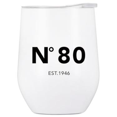 Imagem de NGLIV Presentes de aniversário de 80 anos para mulheres e homens, presentes de aniversário de 1946 para mulheres, homens, pai, irmã, melhores amigos, presentes de aniversário, copo copo de aço