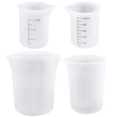 Imagem de 4 peças de copo de derretimento de silicone para chocolate, ferramentas de cozimento reutilizáveis para derreter chocolate, inclui tamanhos de 100 ml, 250 ml, 350 ml, para moldes de chocolate DIY e