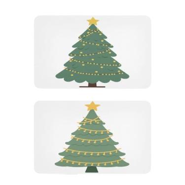 Imagem de Blueangle Conjunto de 2 ímãs de geladeira com estrela de árvore de Natal - Ímãs decorativos engraçados de geladeira de cozinha - Seguro para lava-louças e decoração magnética durável (324)