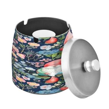 Imagem de Blueangle Cinzeiro de flores de gnomos com tampa para cigarros, à prova de vento/chuva, aço inoxidável, sem fumaça, inodoro, cinzeiro para uso interno ou externo (38)