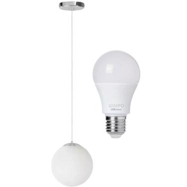 Imagem de Luminária Lustre Pendente 215Cm Jabuticaba Globo Vidro 15Cm