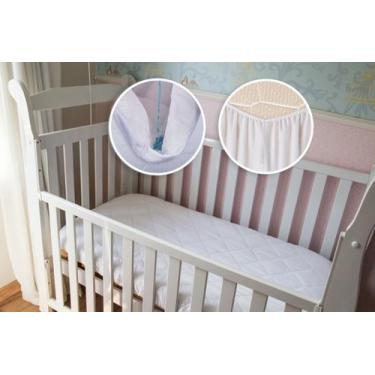 Imagem de Protetor para Colchão de berço Impermeável 70x130cm Branco Seven Texti