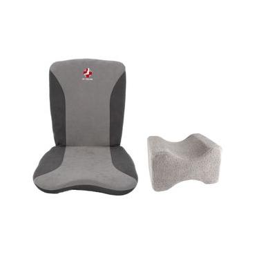 Imagem de Assento Ortopédico Dr Coluna  Almofada Pernas Viscoelástico Cinza