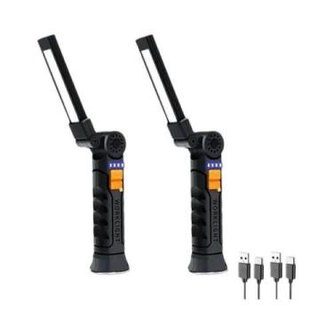 Imagem de Lanterna LED COB Recarregável Portátil Com Ímã, Lâmpada Suspensa USB P