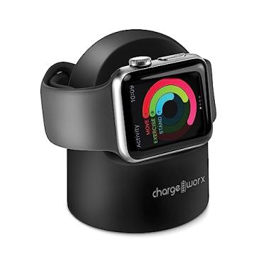 Imagem de Chargeworx Suporte de carregador para uso com Apple Watch | Suporte de relógio para todas as gerações | Base pequena para relógio e carregadores | Organizador de tecnologia sem bagunça, escritório,