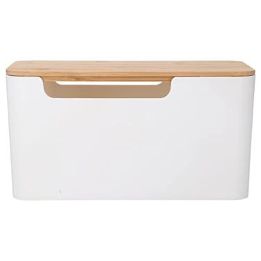 Imagem de Zerodis Pequena Caixa Organizadora de Cabos Móveis de Jardinagem Doméstica Móveis Domésticos Hider Doméstico Com Tampa de Madeira Gerenciamento Eficiente de Cabos para Fios de TV e Roteadores