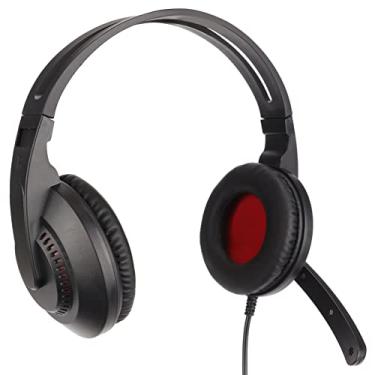 Imagem de Naroote Fone de Ouvido para Jogos Mega Bass 3D Surround Sound 360 Graus Microfone Com Fio para Jogos para Home Office, ABS Preto A2, Presente para Amigos e Colegas