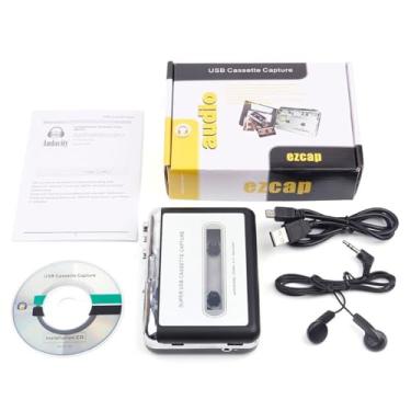 Imagem de 4 3 polegadas Player de Cassetes Conversor Áudio Fita para MP3 Música Compatível com Notebook PC Multifuncional CD Presente Nostálgico Fones Ouvido Ca