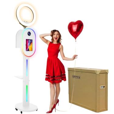 Imagem de ZLPOWER Cabine fotográfica para iPad de 10,2 polegadas, 10,5 polegadas, 27,7 cm, 11 polegadas, 12,9 polegadas, 33 cm, para câmera, cabine fotográfica, suporte para estação de selfie, controle de