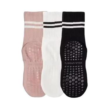 Imagem de Meias De Silicone Antiderrapantes Para Pilates, Yoga E Dança Femininas