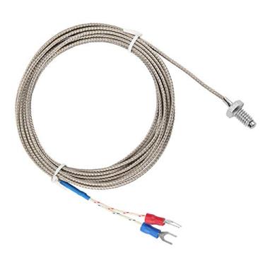 Imagem de Fafeicy Cabo Termopar Tipo K, Sonda de Medição de Temperatura Com Rosca M6, para Instrumentos de Exibição, Instrumentos de Registro e Reguladores Eletrônicos, 4m (#03)