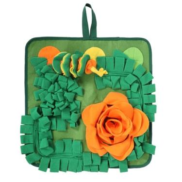 Imagem de ZFLYCANP Tapete de forrageamento de coelho, tapete para animais pequenos, tapetes de alimentação de lã, melhora as habilidades naturais de forrageamento, alimentação lenta, interativo engraçado para