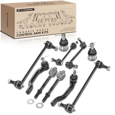 Imagem de A-Premium Conjunto de 10, barra oscilante dianteira e traseira, junta esférica inferior dianteira, extremidade interna e externa, compatível com Honda Pilot 2006-2008, Acura MDX 2006