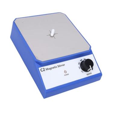 Imagem de Asixxsix Agitador magnético de 2500 rpm com barra magnética, motor com escova de carbono e velocidade ajustável para pesquisa científica em laboratório. (Plugue UE 100-240V)