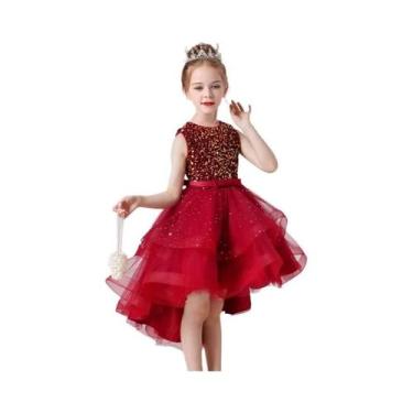 Imagem de Vestido De Casamento Sem Mangas Com Lantejoulas E Renda Para Meninas V