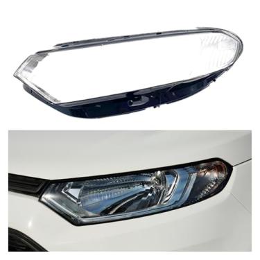 Imagem de VDLJA Capa de farol de carro para Ford Ecosport 2013 2014 2015 2016 2017, lente transparente da tampa do farol, tampas da carcaça do abajur, tampa da lâmpada, lente difusora de vidro, A/esquerda