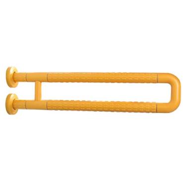 Imagem de Suporte de segurança para banheiro, barra de apoio de aço inoxidável, antiderrapante, apoio de braço dobrável com parafusos ocultos