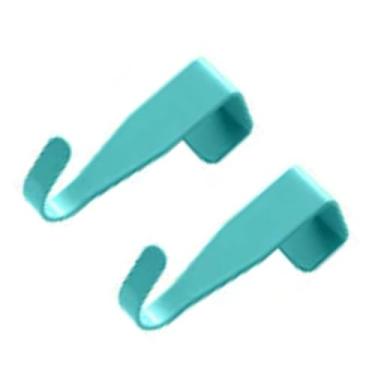 Imagem de AUNMAS Conjunto de Ganchos de Porta, 12 Peças sobre Cabides de Porta Com Aço Carbono para Sacos de Casacos, Escritório Doméstico, Bordas Arredondadas de Aço Carbono (Azul)