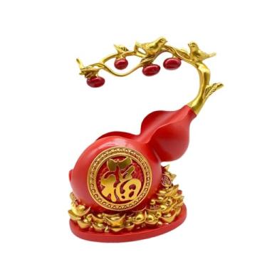 Imagem de Baoblaze Suporte para Vinhos em Formato de Cabaça, Decorativo e Criativo, em Resina, para Decoração de Casa, Mesa, Estante ou Escritório, Vermelho