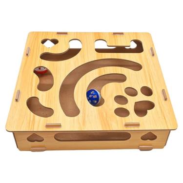 Imagem de Brinquedos De Enriquecimento Para Gatos - Com Bolas Com Guizos Jogo De Arranhar Divertido,Brinquedos Estimulantes Gatos | Para Estímulo Mental Exercício Treino Interior Exterior E