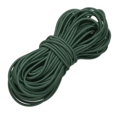 Imagem de PATIKIL Cordão elástico elástico, 1/20.3 cm x 49' de poliéster resistente cordas de choque corda elástica caiaque corda para caiaque lona gravata barco barraca acampamento artesanato DIY, tinta verde