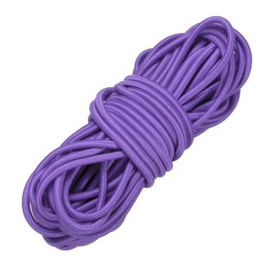 Imagem de PATIKIL Cordão elástico elástico, 1/20.3 cm x 81 cm de poliéster resistente cordas de choque corda elástica caiaque corda para caiaque lona gravata barco barraca acampamento artesanato DIY, roxo