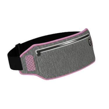 Imagem de Pochete Corrida Impermeável Refletiva Resistente a Riscos + Design Discreto Celular 7" Universal Ajustável P-GG Leve 90g (Rosa)