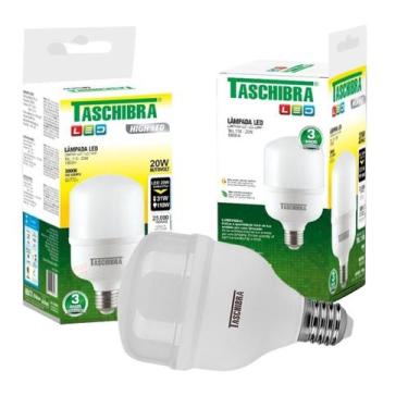 Imagem de Kit 12 Lâmpada Led Bulbo Tkl110 E27 20w 3000K Taschibra, Branco Quente