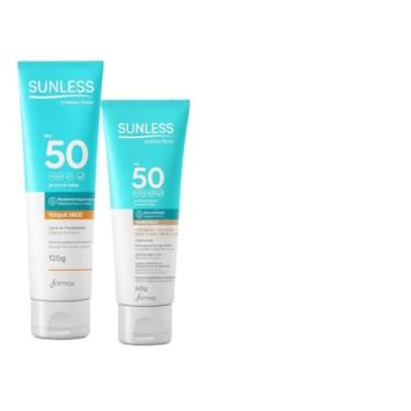 Imagem de Kit Protetor Solar Corporal FPS 50 120g + Protetor Solar Facial FPS 50 60g Bege Claro