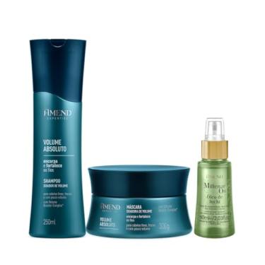 Imagem de Amend Expertise Volume Absoluto Shampoo 250ml + Mascara 300ml + Millenar Oil Inchi 60ml