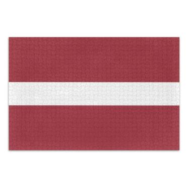 Imagem de Latvia Flag National Republic Capital City Adult Jigsaw Puzzles, 500 Piece Jigsaw Puzzles, Interlock Perfectly, Home Decor Gift Party for Men Women