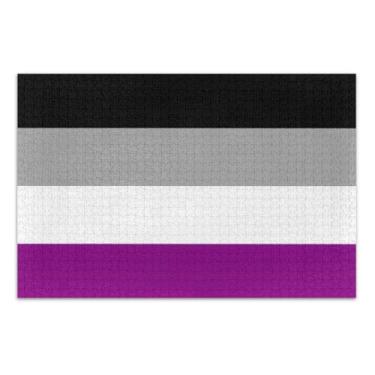 Imagem de Asexual Pride Flag Adult Puzzles, 500 Piece Jigsaw Puzzles, Interlock Perfectly, Home Decor Gift Party for Men Women
