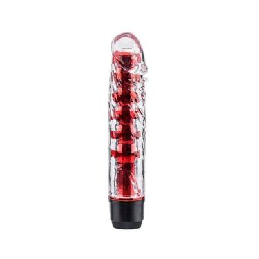 Imagem de Vibrador Personal com Capa Peniana em Silicone, Vermelho, 16,5 cm, À Prova D'água, 2 Pilhas AA, Material Jelly, Uso Individual