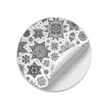 Imagem de Ladrilho Decorativo de Cerâmica Estampa Flocos de Neve Sem Costura