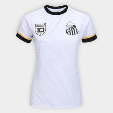 Imagem de Camisa Santos Trothem Feminina, Branco, Preto, G
