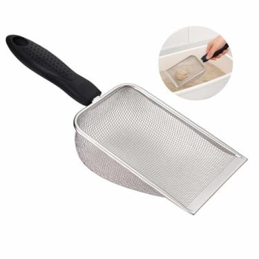 Imagem de Pazinha Coletora Higiênica De Areia De Gato Peneira Aço Inox