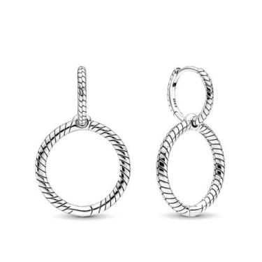 Imagem de Brinco ARGOLA DUPLO em Prata S925 - L&B Acessórios