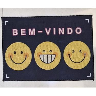 Imagem de Tapetes de Porta Bem Vindo 40x55cm Poliéster Capacho Decorativo para Entrada Casa Varanda(5)