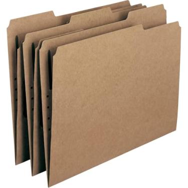 Imagem de Smead Pasta de arquivo fixador, 1 fixador, aba reforçada com 1/3 cortes, tamanho carta, Kraft, 50 por caixa (14834)