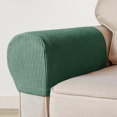 Imagem de Capas para cadeira de apoio de braço, conjunto de 2 capas de poltrona elásticas para braços, capas de braço de sofá de poliéster elastano antiderrapantes capas para poltronas reclináveis para protetor