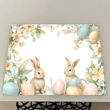 Imagem de Jogo Americano Natal Souplast Impermeável Lona Kit 4 6 8 10 ou 12 Unidades Mesa Posta (Pascoa 4,6 Peças)