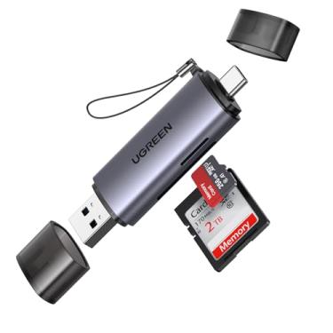 Imagem de UGREEN Leitor de cartão Micro SD USB C USB 3.0 para adaptador de leitor de cartão de memória para SD SDHC SDXC MicroSD UHS-I compatível com iPhone 15/15 Pro/Pro Max Computador PC MacBook Air