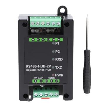 Imagem de Jectse Hub Industrial 485, Hub RS485 de 2 Canais Com Função de Isolamento de Extensão de relé, Ampla Taxa de Transmissão de 300 a 460800bps, para Instrumento Inteligente de Gateways de