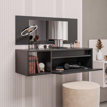 Imagem de Penteadeira Camarin 1 Prateleira Eva - Ssx Multicoisas Preto