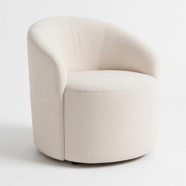 Imagem de Poltrona Grécia Orgânica Decorativa em Tecido Boucle | Moderna Elegante Confortável com Almofadas (CRU) Off White