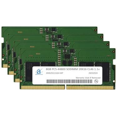 Imagem de Adamanta 32 GB (4 x 8 GB) compatível com MSI Raider 18 HX A14V, A14VHG, laptop para jogos A14VIG DDR5 5600MHz PC5-44800 SODIMM 1Rx16 CL46 1.1v 262 pinos Notebook memória RAM Upgrade